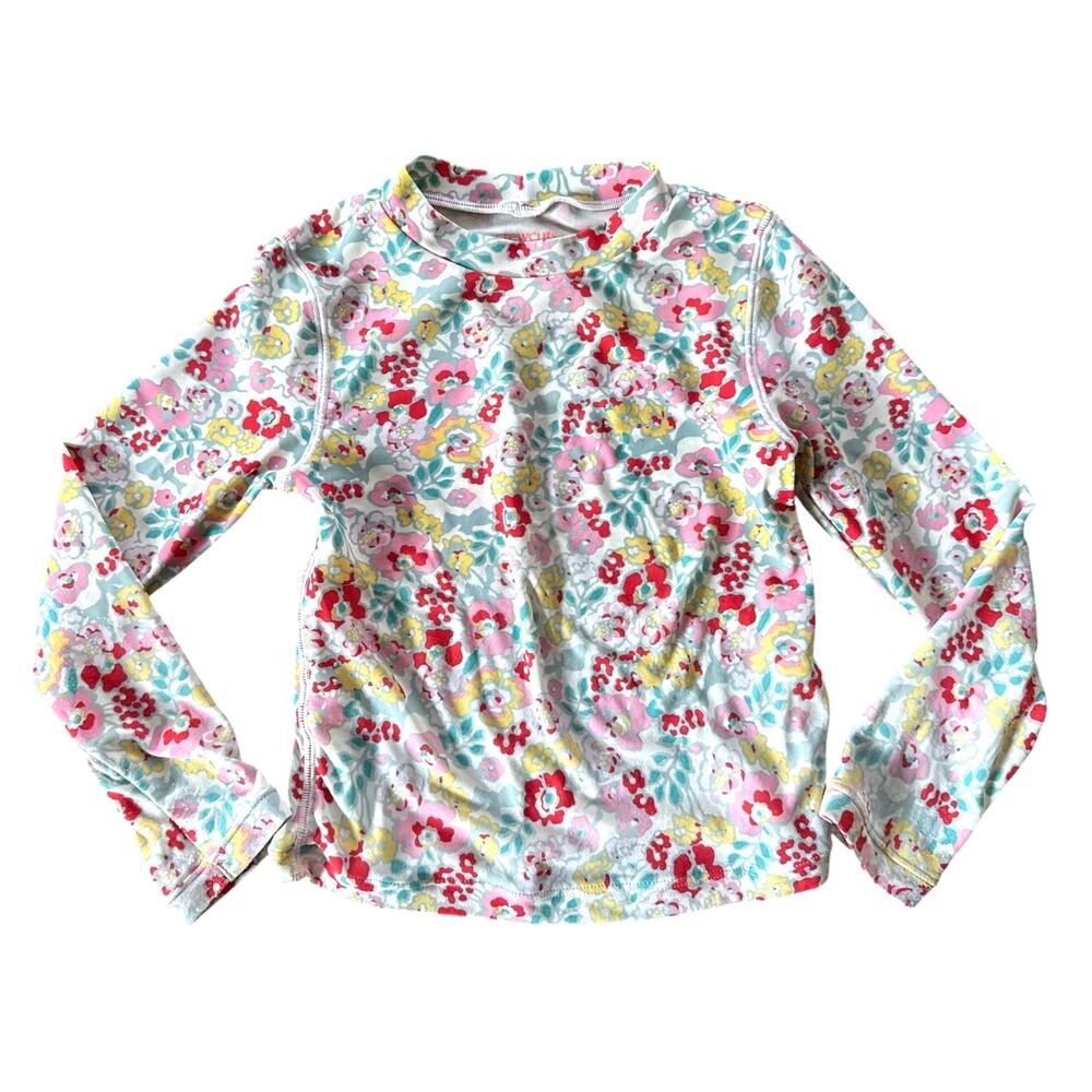 Crewcuts Girls Rash Guard in Floral Print  Size 4-5